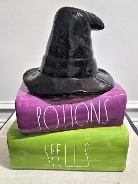 Rae Dunn Other - Rae Dunn Potions & Spells Book Stack with Witch Hat